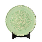 Celadon Carved Pudtan Flower Design Display Plate